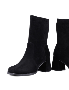 Жіночі черевики чорні велюрові з підкладкою байка - фото 2 - Miraton