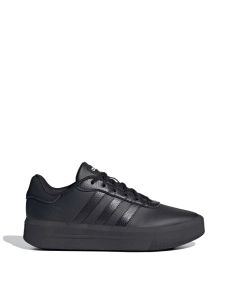 Женские кеды черные кожаные Adidas COURT PLATFORM - фото  - Miraton