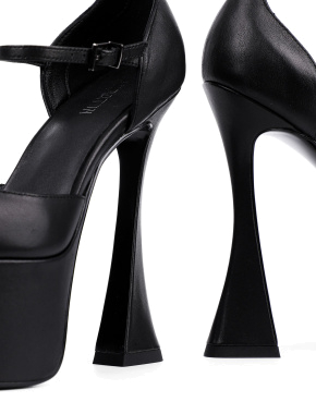 Жіночі туфлі човники MIRATON шкіряні чорні - фото 2 - Miraton