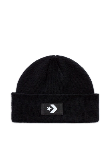 Шапка Converse Short Dome Beanie Logo черная фото 1