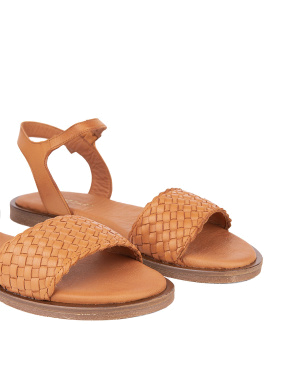 Жіночі сандалі шкіряні коричневі - фото 5 - Miraton