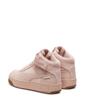 Женские ботинки PUMA Carina Street Mid из экокожи розовые - фото 2 - Miraton