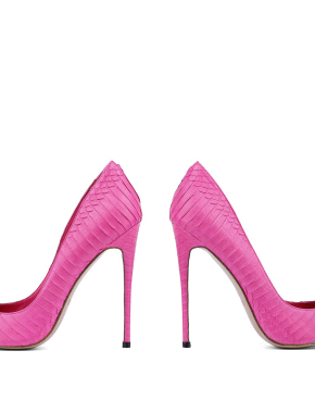 Жіночі туфлі MIRATON рожеві зі шкіри змії - фото 4 - Miraton