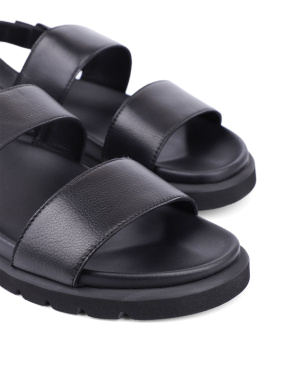 Мужские сандалии кожаные черные - фото 5 - Miraton