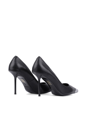 Жіночі туфлі з гострим носком чорні шкіряні - фото 4 - Miraton