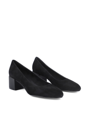 Жіночі туфлі човники чорні велюрові - фото 2 - Miraton