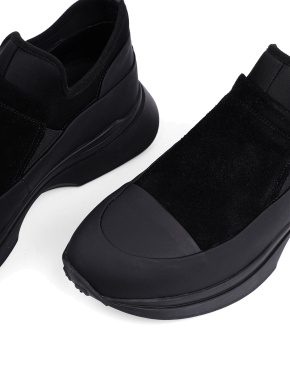 Мужские кроссовки черные кожаные - фото 5 - Miraton