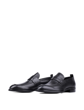 Чоловічі туфлі лофери Miguel Miratez чорні шкіряні - фото 3 - Miraton