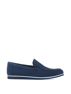 Чоловічі туфлі замшеві сині - фото 1 - Miraton