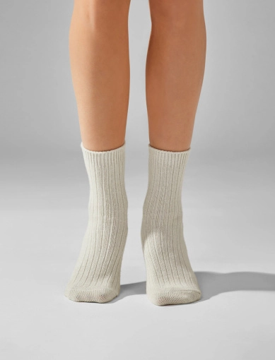 Жіночі високі шкарпетки Legs SOCKS CASHEMERE MERINO бежеві фото 1