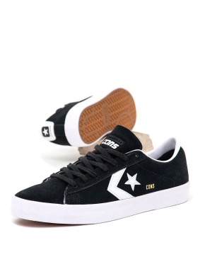 Мужские кеды Converse PL Vulc Pro черные замшевые - фото 1 - Miraton