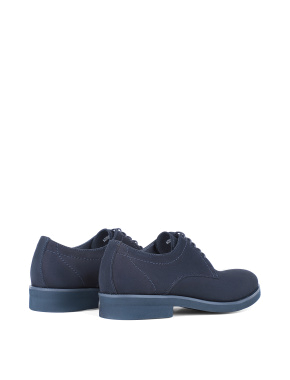 Мужские туфли нубуковые синие - фото 3 - Miraton