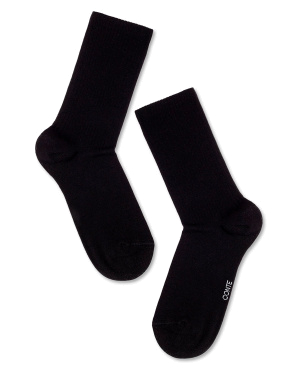 Жіночі високі шкарпетки Conte Elegant бавовняні чорні - фото 4 - Miraton