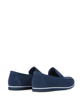 Мужские туфли замшевые синие - фото 3 - Miraton