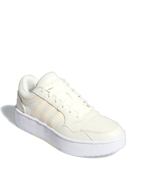 Женские кеды Adidas Hoops 3.0 Bold кожаные белые - фото 1 - Miraton