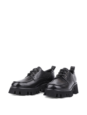Жіночі туфлі оксфорди чорні шкіряні - фото 3 - Miraton