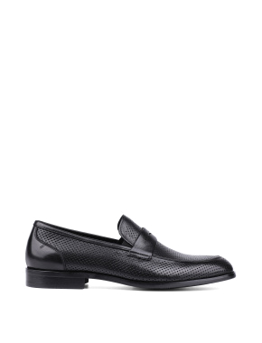 Мужские туфли лоферы Miguel Miratez черные кожаные - фото 1 - Miraton