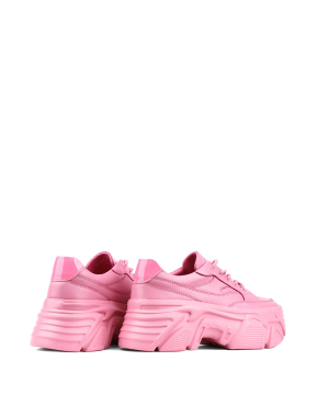 Женские кроссовки MIRATON кожаные розовые - фото 4 - Miraton