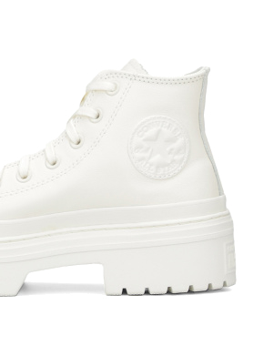 Женские кеды Converse CHUCK TAYLOR ALL STAR LUGGED HEEL кожаные белые - фото 5 - Miraton