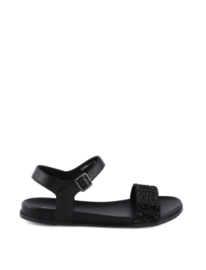 Жіночі сандалі велюрові чорні - фото 1 - Miraton