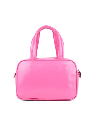 Женская сумка карго MIRATON кожаная розовая с накладными карманами - фото 3 - Miraton