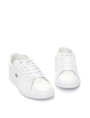 Мужские кеды кожаные белые Lacoste CARNABY PRO 222 4 SFA  - фото 2 - Miraton