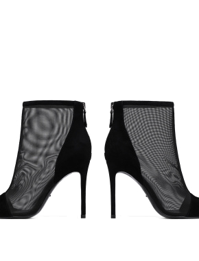Жіночі черевики MiaMay велюрові чорні з сіткою - фото 2 - Miraton