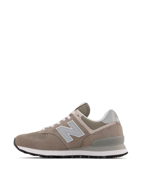 Жіночі кросівки New Balance WL574EVG замшеві сірі - фото 2 - Miraton