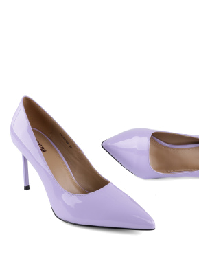 Жіночі туфлі лакові фіолетові з гострим носком - фото 5 - Miraton