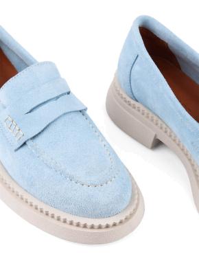 Жіночі туфлі Attizzare замшеві блакитні - фото 5 - Miraton