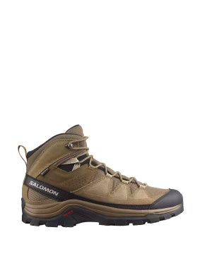 Мужские ботинки Salomon Quest Rove GTX из искусственной кожи коричневые с подкладкой из искусственно - фото 2 - Miraton