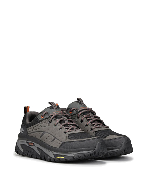 Чоловічі кросівки Skechers Relaxed Fit Arch Fit Road Walker з нубуку сірі з підкладкою з текстилю - фото 3 - Miraton