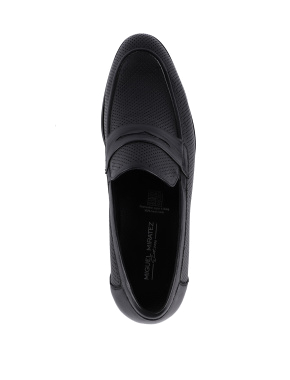 Мужские туфли кожаные черные лоферы - фото 4 - Miraton