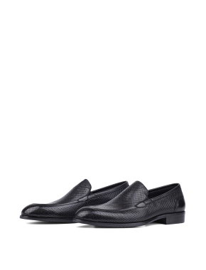 Мужские туфли лоферы Miguel Miratez черные кожаные - фото 3 - Miraton