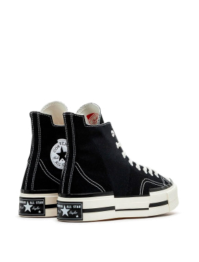 Жіночі кеди Converse Chuck 70 Plus чорні тканинні - фото 4 - Miraton