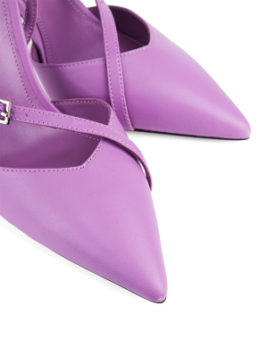 Жіночі туфлі MIRATON шкіряні фіолетові - фото 5 - Miraton