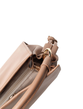 Женская сумка через плечо MIRATON кожаная коричневая - фото 5 - Miraton