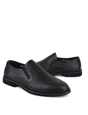 Мужские туфли лоферы черные кожаные - фото 5 - Miraton