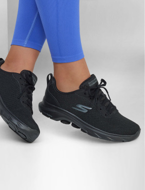 Женские кроссовки Skechers Go Walk 7 тканевые черные - фото 6 - Miraton