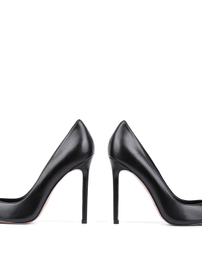 Жіночі туфлі-човники MIRATON шкіряні чорні жіночі - фото 1 - Miraton