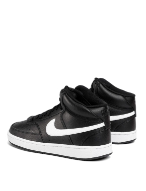 Женские кеды Nike Court Vision Mid из экокожи черные - фото 3 - Miraton