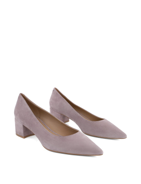 Жіночі туфлі велюрові фіолетові з гострим носком - фото 2 - Miraton