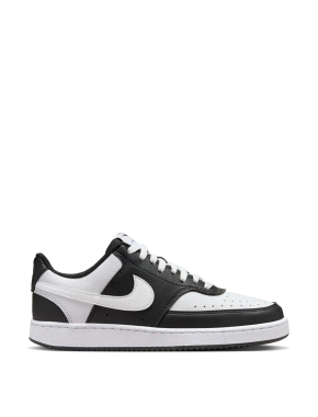 Женские кеды Nike Court Vision Low из экокожи черные - фото  - Miraton