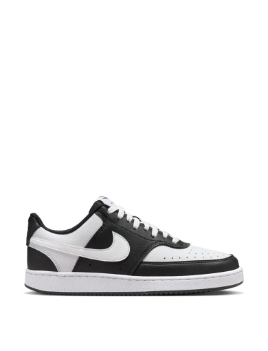 Женские кеды Nike Court Vision Low из экокожи черные фото 1