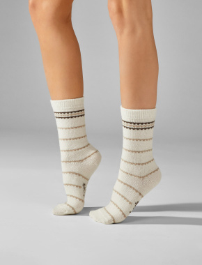 Набір жіночих високих шкарпеток Legs SOCKS WOOL молочні, 2 пари - фото 2 - Miraton