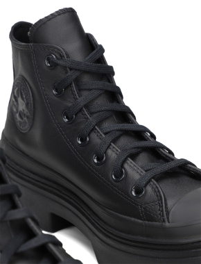 Женские кеды Converse CHUCK TAYLOR ALL STAR LUGGED HEEL кожаные черные - фото 4 - Miraton