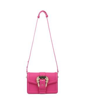 Жіноча рожева сумка VERSACE JEANS COUTURE з пряжкою - фото 5 - Miraton