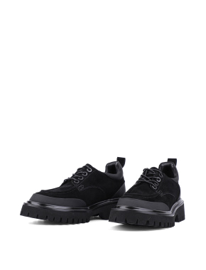 Жіночі туфлі оксфорди чорні велюрові - фото 3 - Miraton