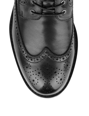 Чоловічі черевики броги шкіряні з підкладкою із натурального хутра - фото 4 - Miraton