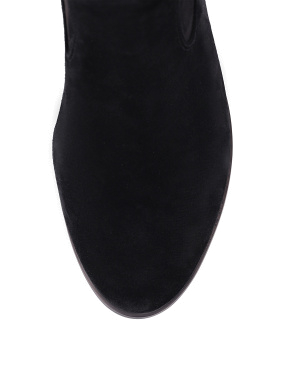 Жіночі ботфорти панчохи чорні велюрові з підкладкою байка - фото 4 - Miraton